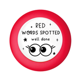 Red Words Spotted Stamp