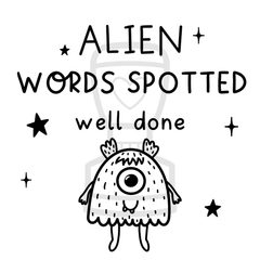 Alien Words Spotted Stamp
