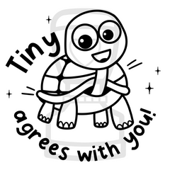 White Rose Tiny Stamp- Tiny Agrees With You