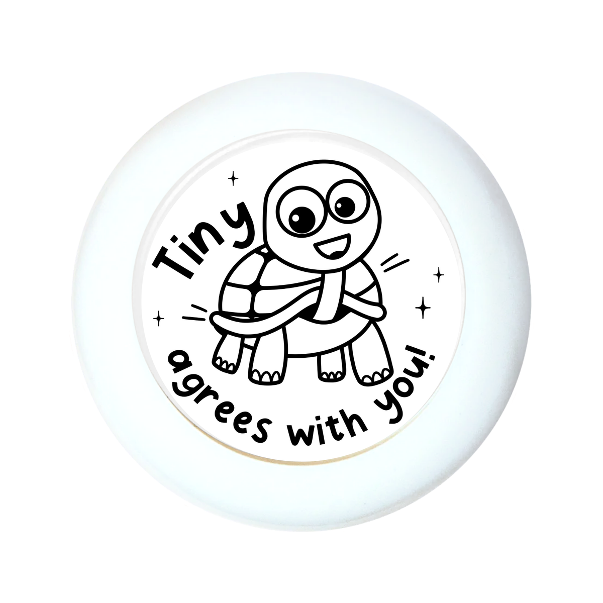 White Rose Tiny Stamp- Tiny Agrees With You